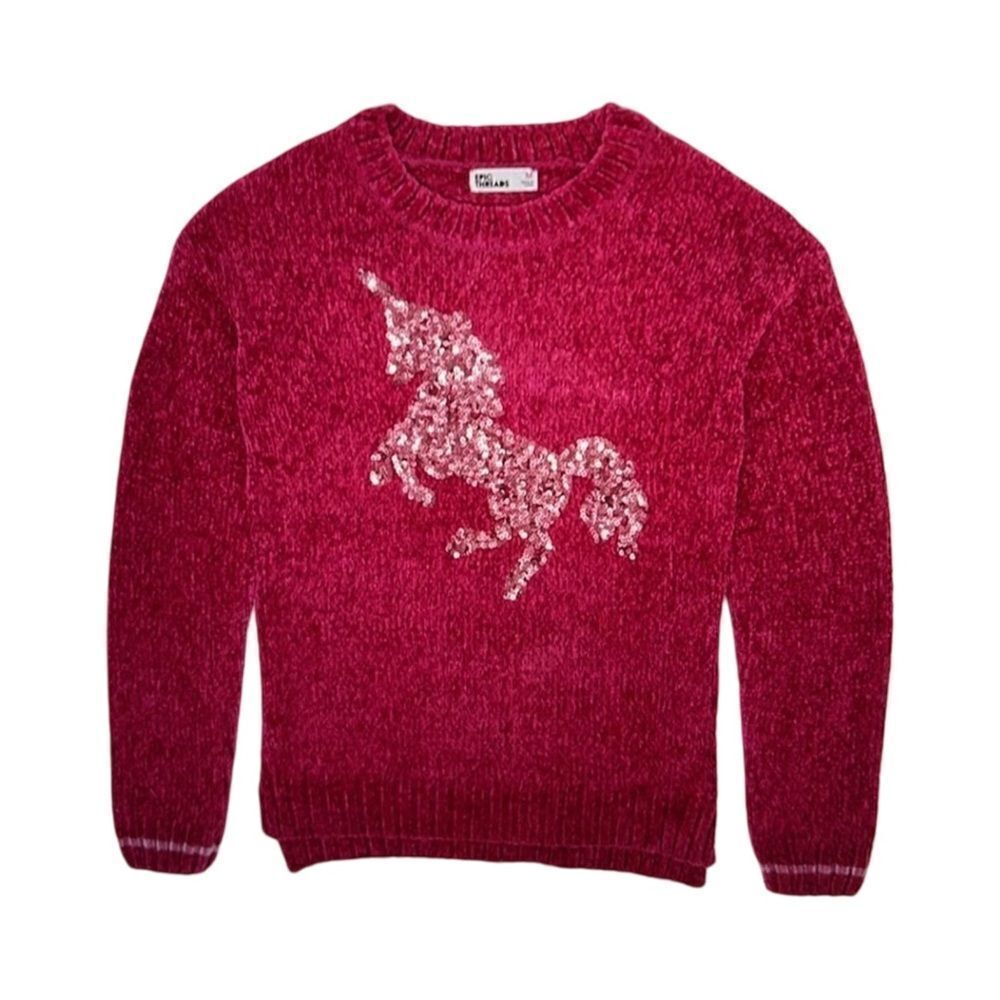 EPIC THREADS S DARK PINK SWEATER